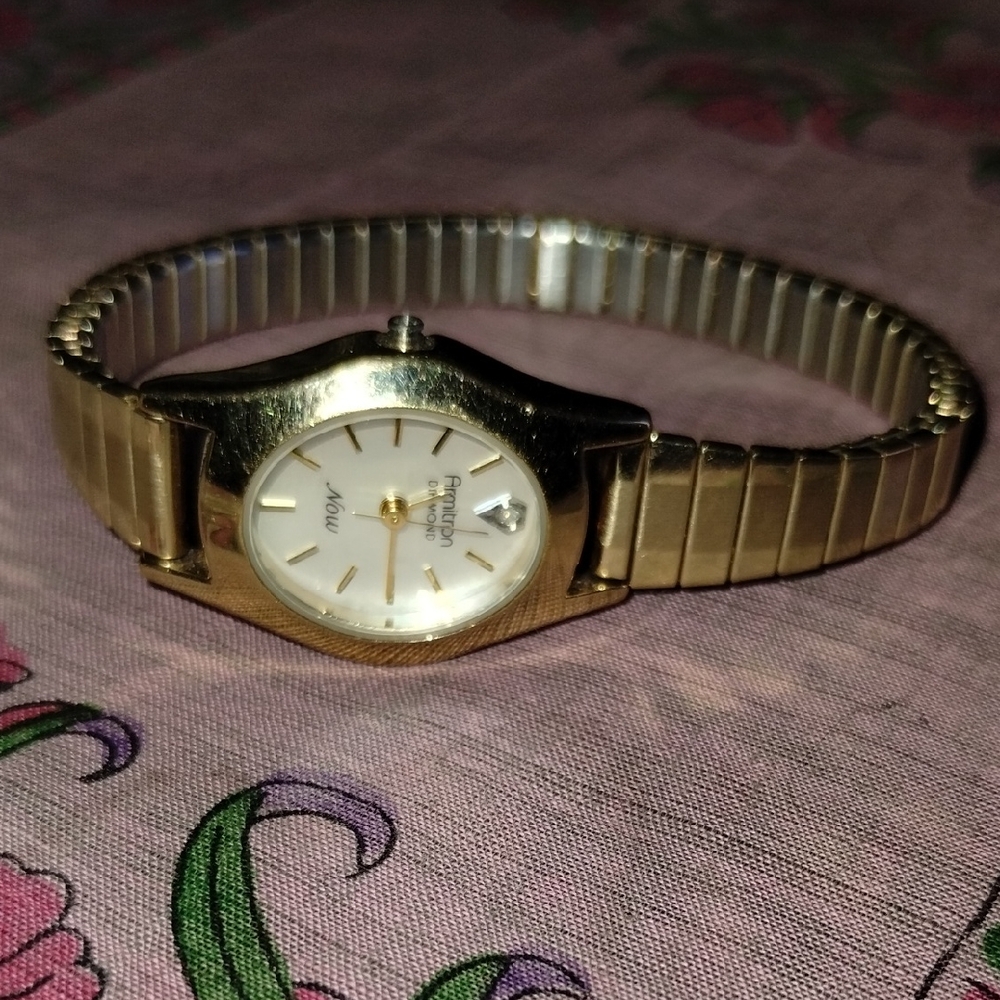 Timex Gold Watch with Cream Dial